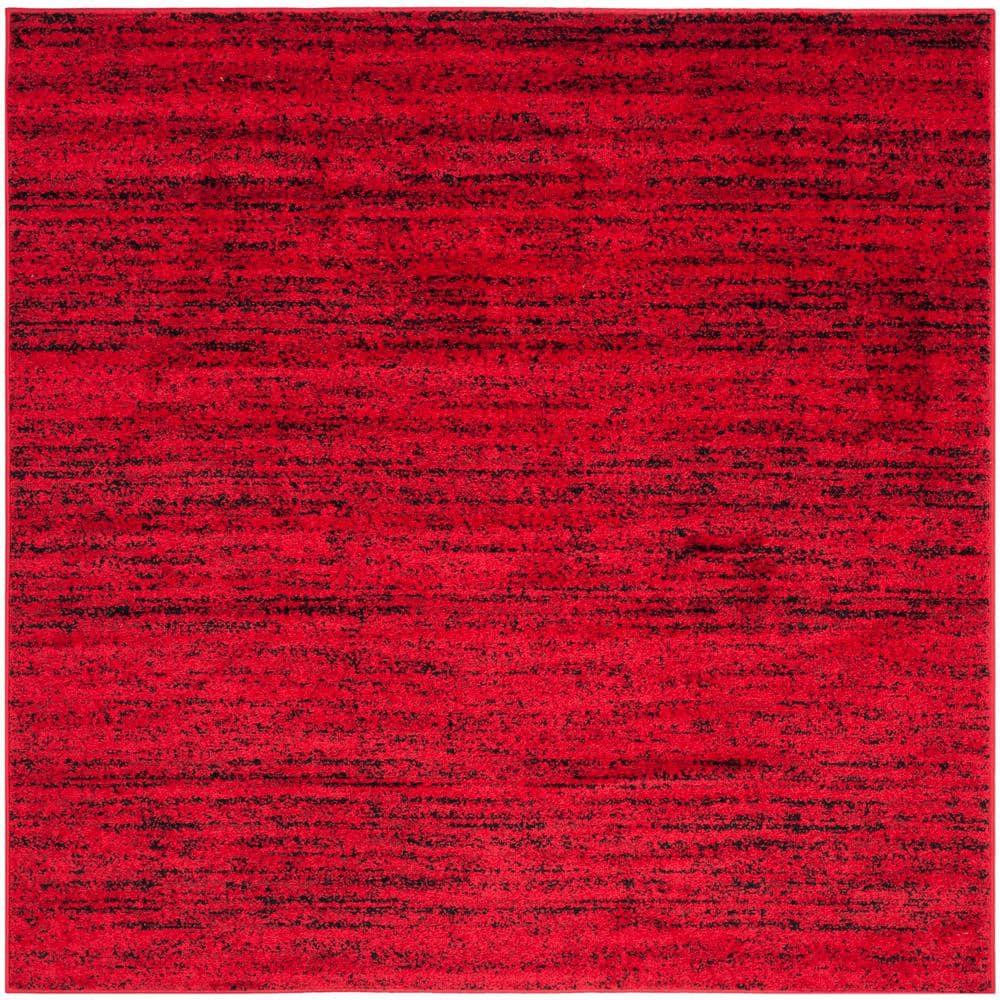 Adirondack ADR117 Machine Made Indoor Area Rug - Red/Black - 4'x4' - Safavieh
