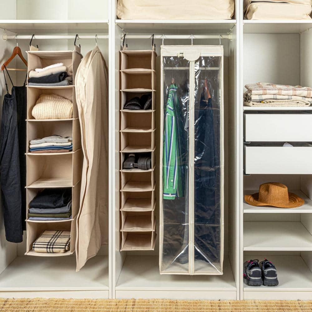 Household Essentials Hanging Closet Organizer, White
