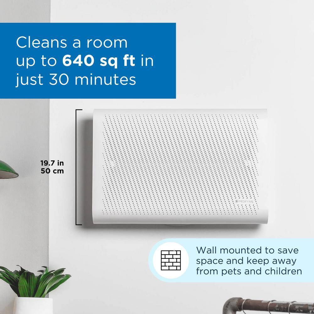 Medify MA-35 Air Purifier with True HEPA H13 Filter | 1,280 ft² Coverage in 1hr for Allergens, Smoke, Wildfires, Odors, Pollen, Pet Dander | Removal to 0.1 Microns | Silver, 1-Pack