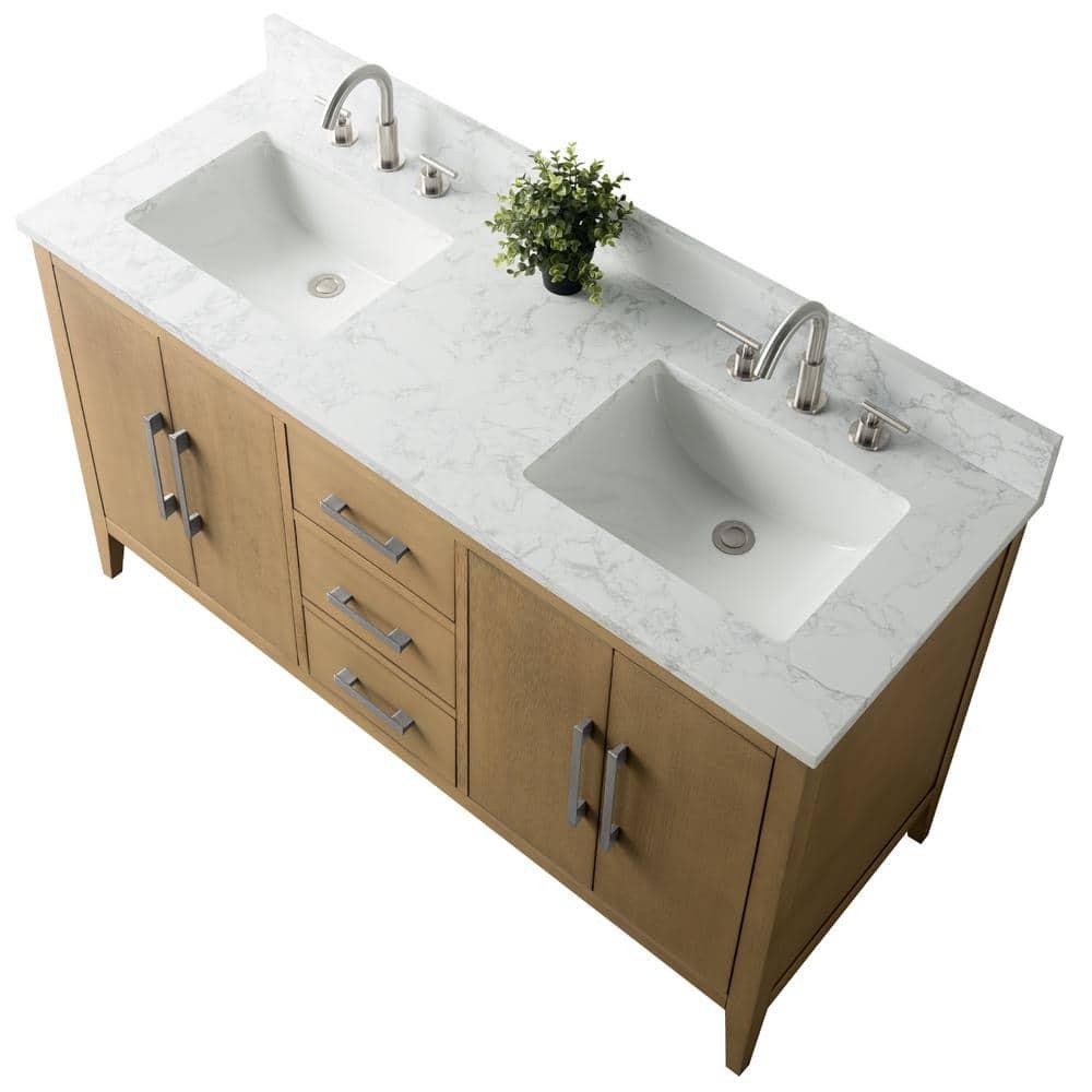 Vanity Art 60" Double Bathroom Vanity Set