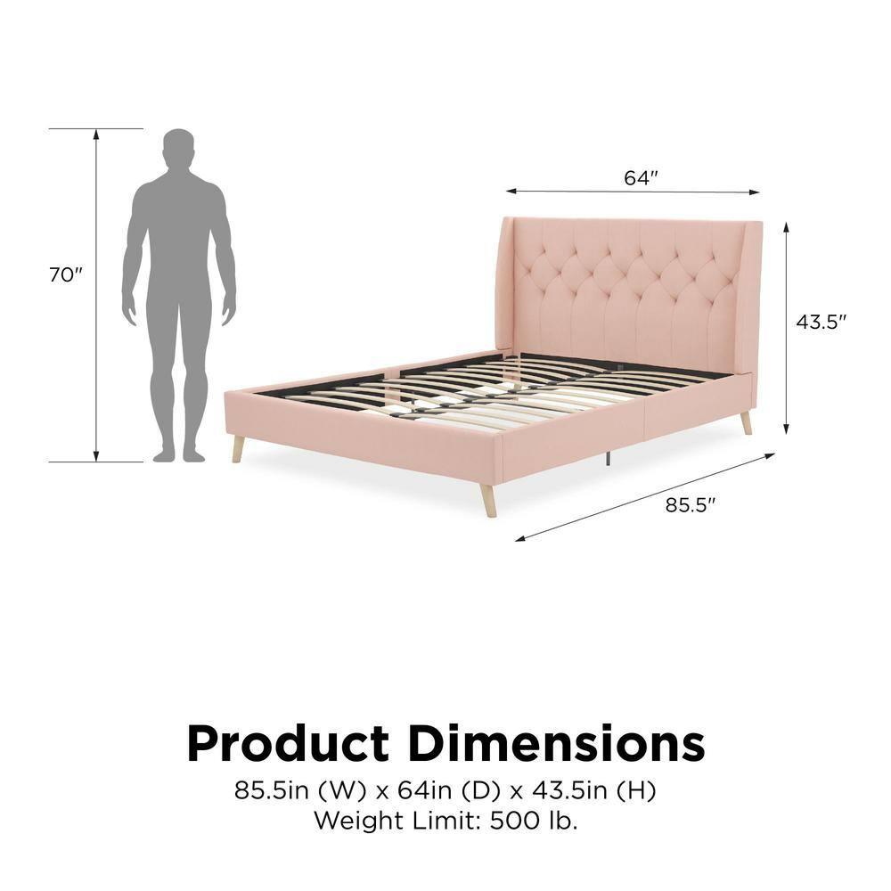 Her Majesty Upholstered Wingback Bed