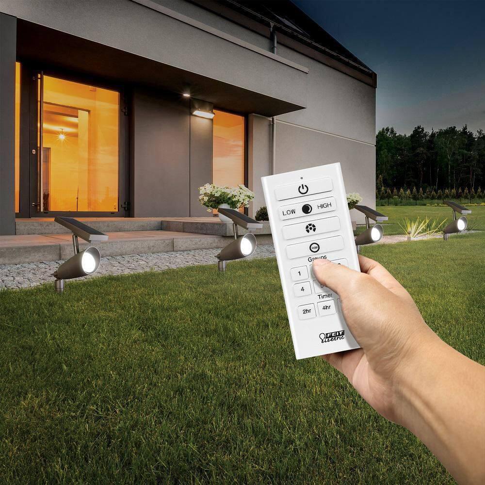 FeitElectric Feit OneSync Bronze Solar Powered/Remote LED Spotlight 2 pk