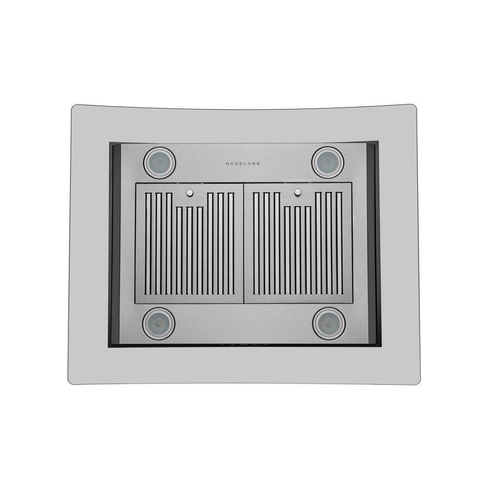 Hauslane Hauslane 30" Stainless Steel 600 CFM Convertible Island Range Hood with Baffle Filter IS-200SS-30