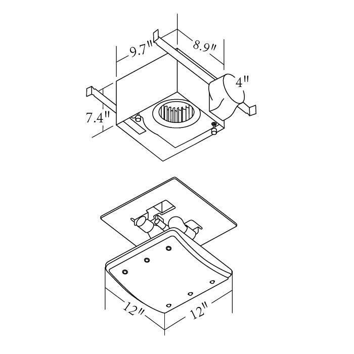 Buckingham 100 CFM 2.0 Sones Decorative Bathroom Ventilation Exhaust Fan with Light & Night-Light