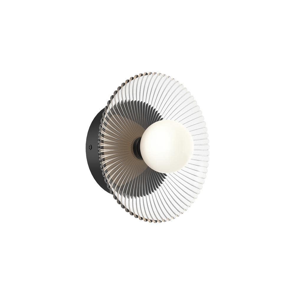 Hera Single Light Glass Dimmable LED Armed Sconce