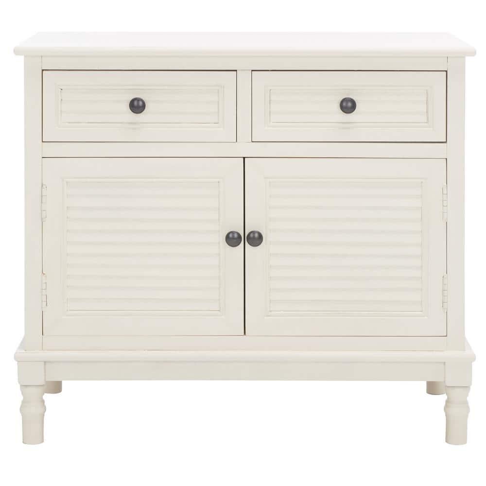 SAFAVIEH Tate 2-Drawer 2-Door Sideboard Distressed / White
