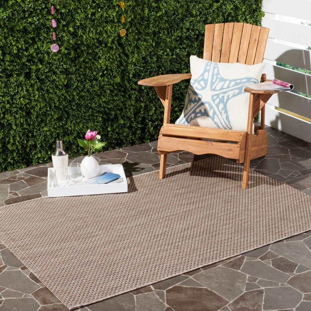 Courtyard CY8521 Power Loomed Indoor/Outdoor Area Rug - Beige/Brown - 4'x5'7" - Safavieh.