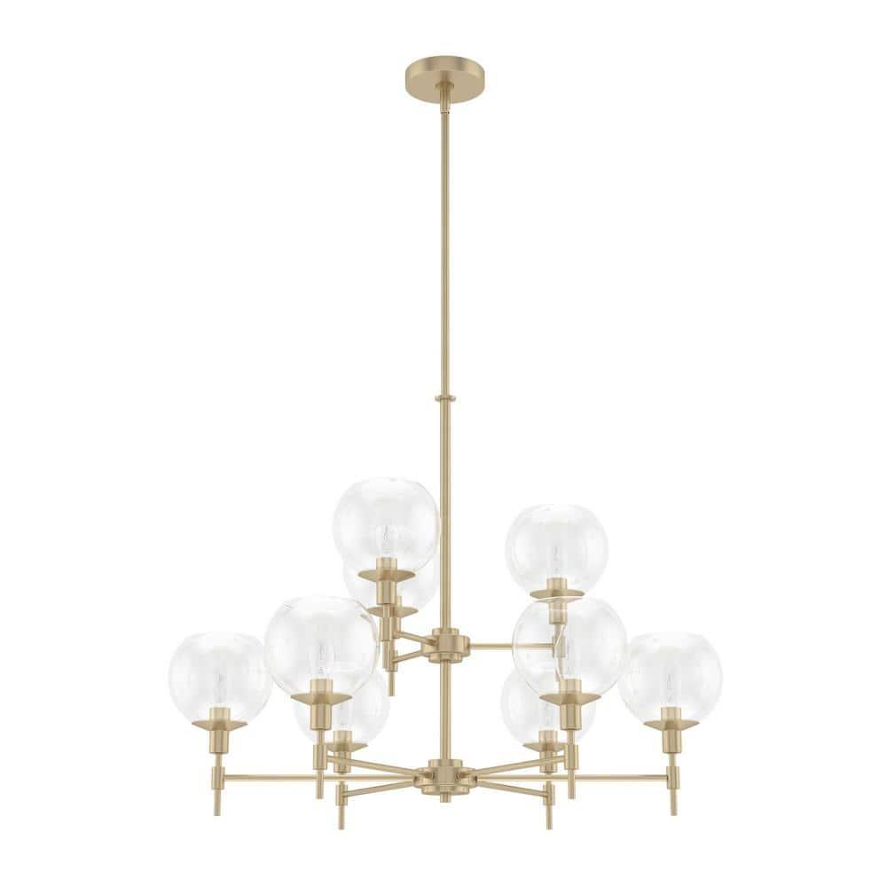 Xidane 9 Light 2-Tier Sputnik Modern Linear Chandelier