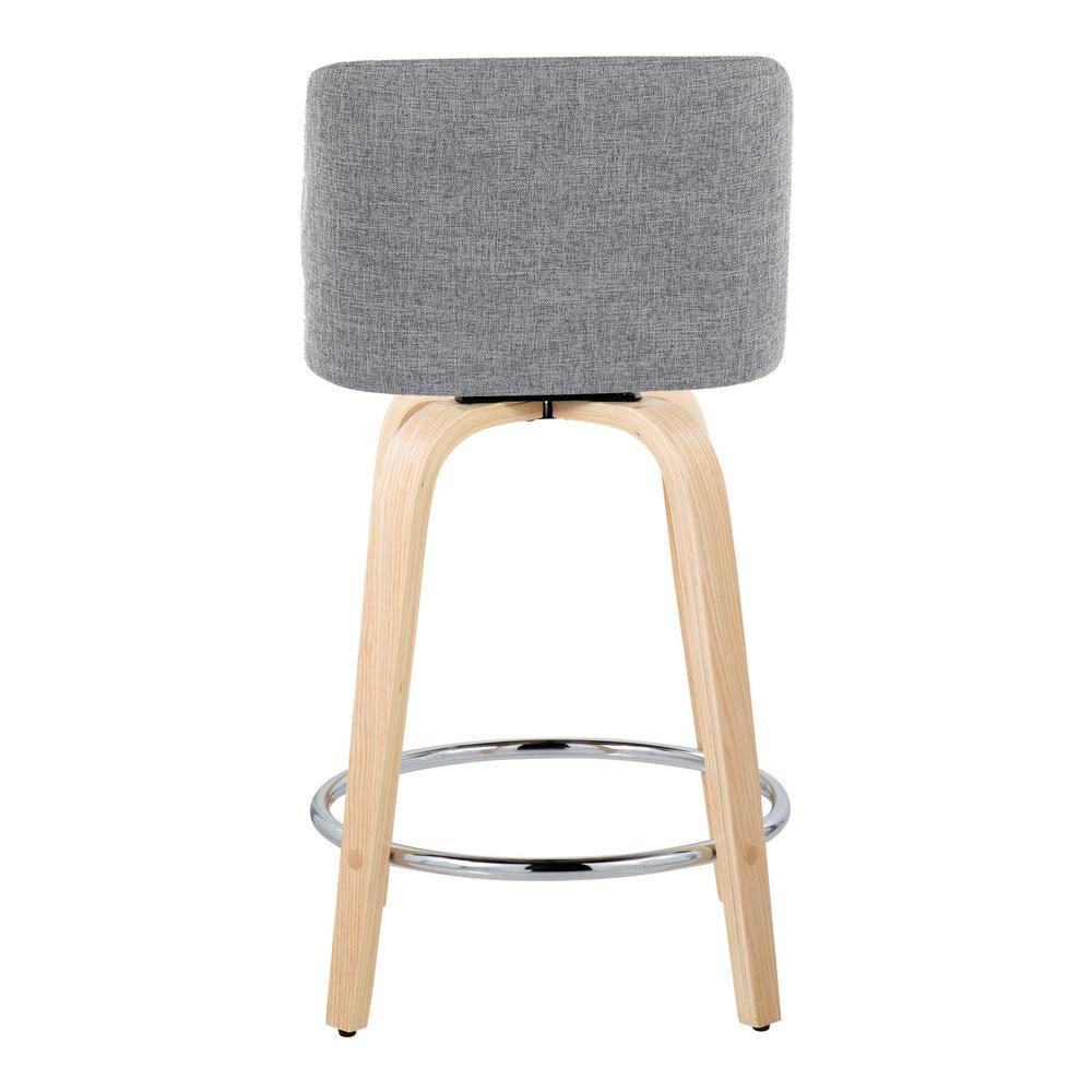 LumiSource Toriano 24" Fixed-Height Counter Stool - Set of 2
