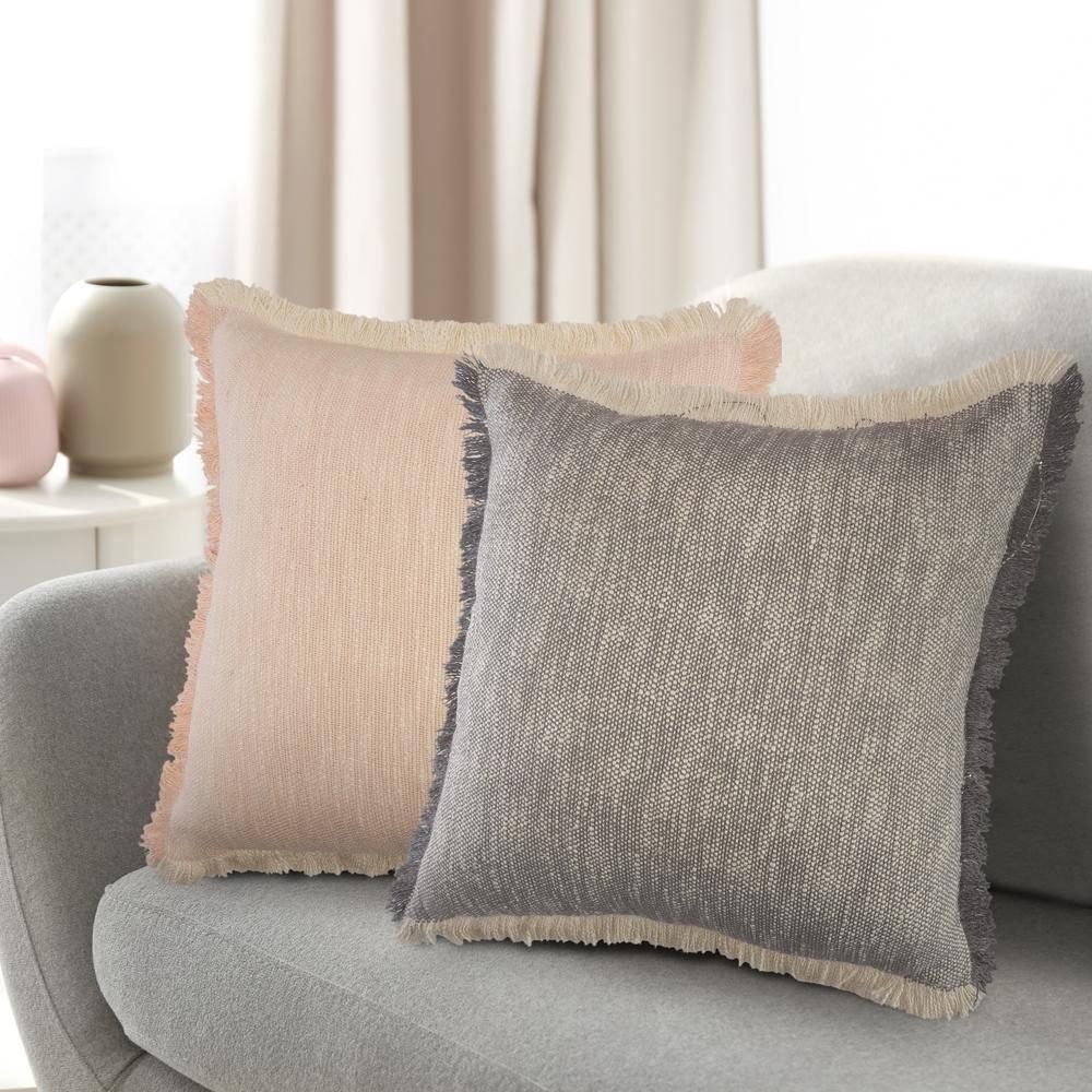 Rajani Home Jessei Fringed Cotton Throw Pillow