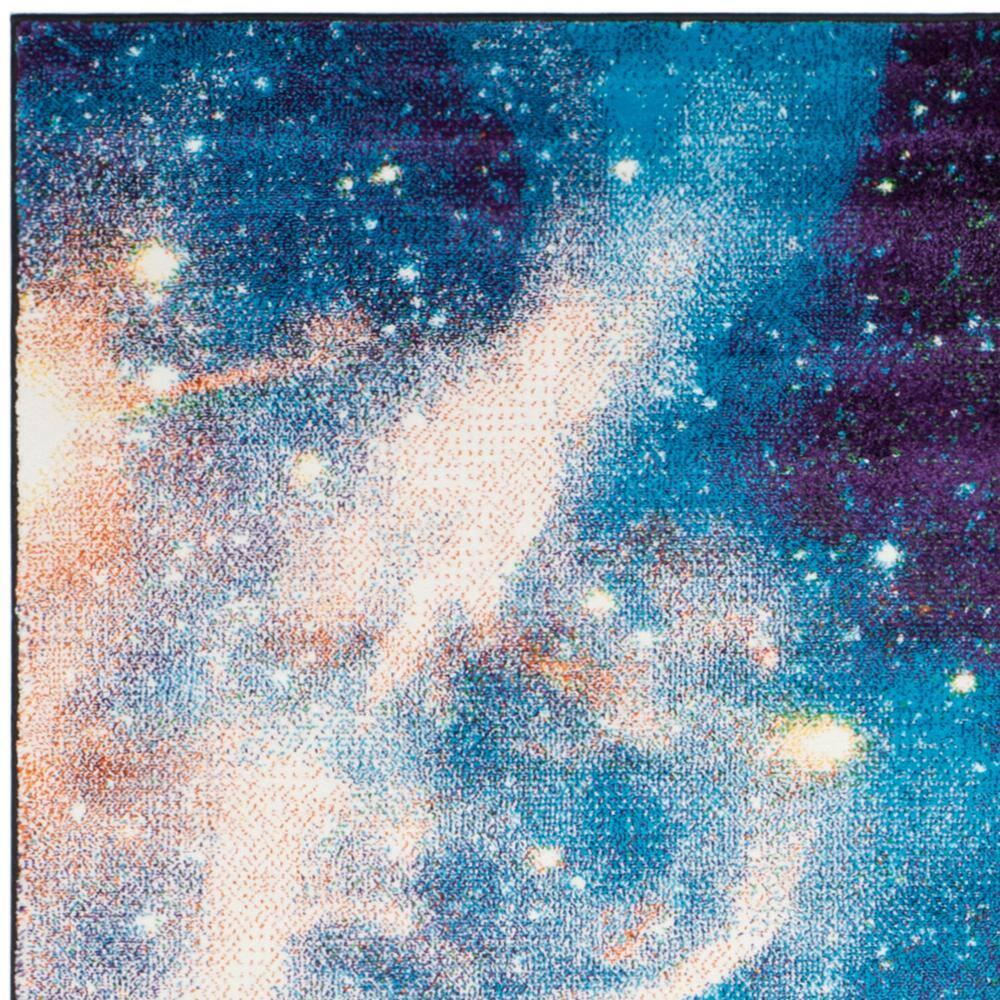 SAFAVIEH Galaxy Kalden Astronomy Area Rug, Purple/Multi, 9' x 12'