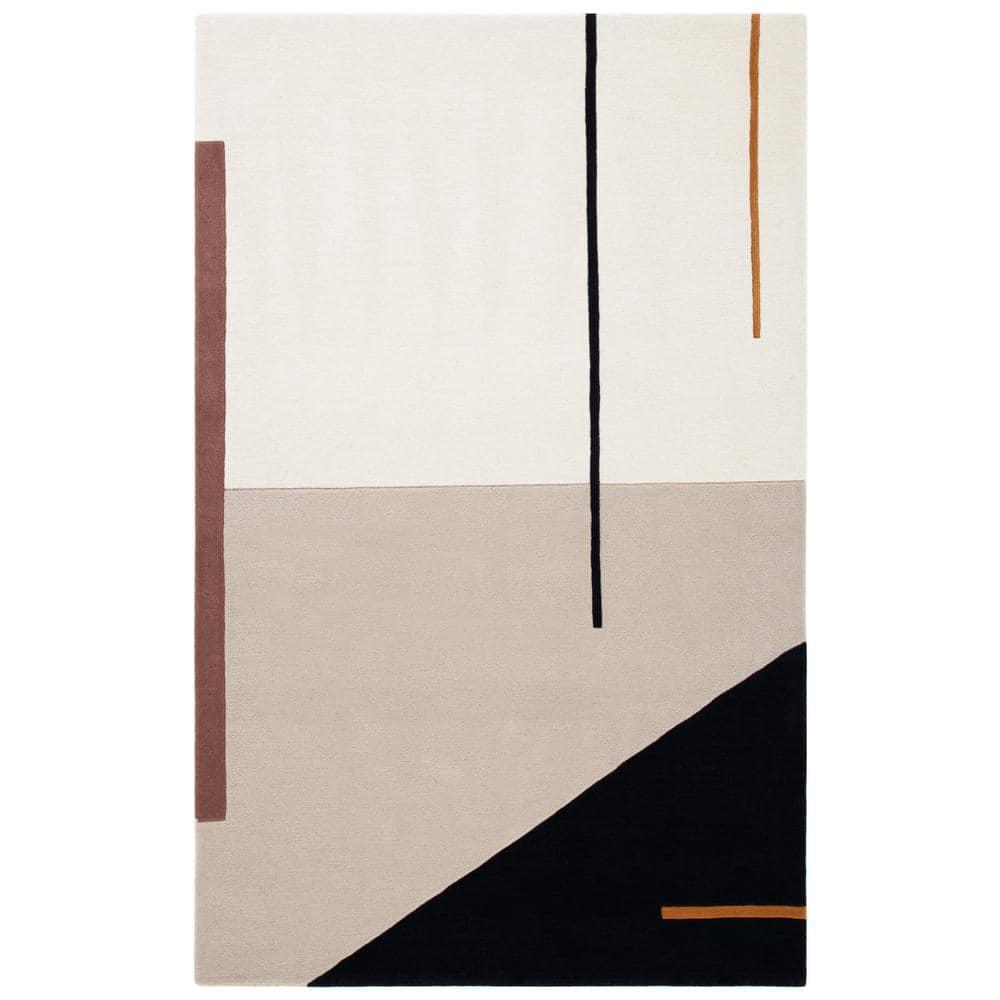 Fifth Avenue FTV110 Hand Tufted Area Rug - Ivory/Black - 5'x8' - Safavieh.