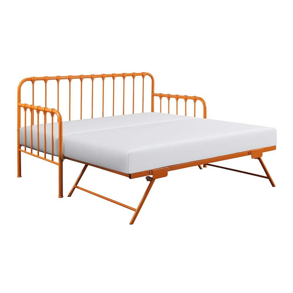 Lexicon Constance Metal Daybed with Trundle in Orange