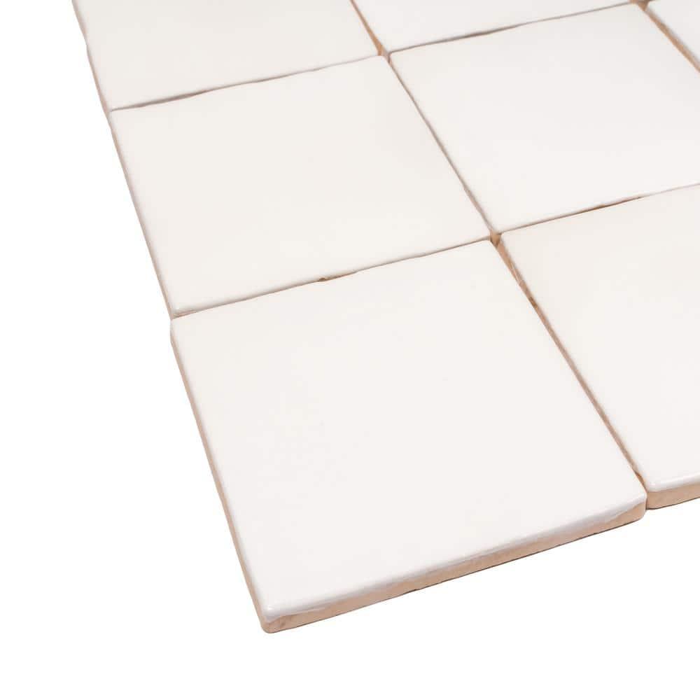 Apollo Tile Silken 3.94 in. x 3.94 in. Glossy Ceramic Square Wall and Floor Tile (6.48 sq. ft./case) (60-pack)