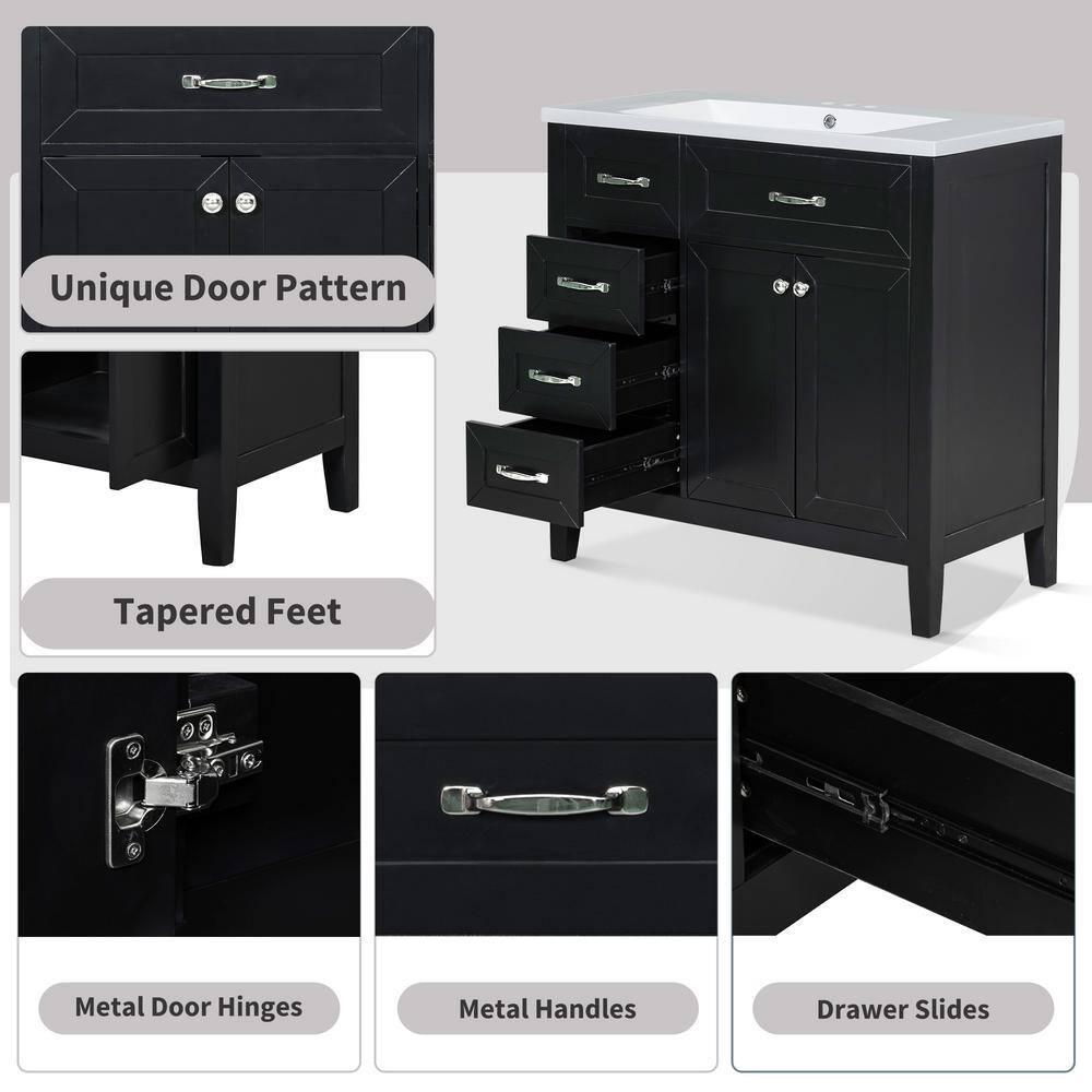 R&M Furniture Versatile Bathroom Vanity with Stylish Sink and Ample Storage