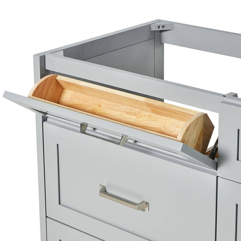 Ariel Bath Ariel Monrow 67 Inch Double Oval Sink Bathroom Vanity With Italian Carrara Marble Countertop