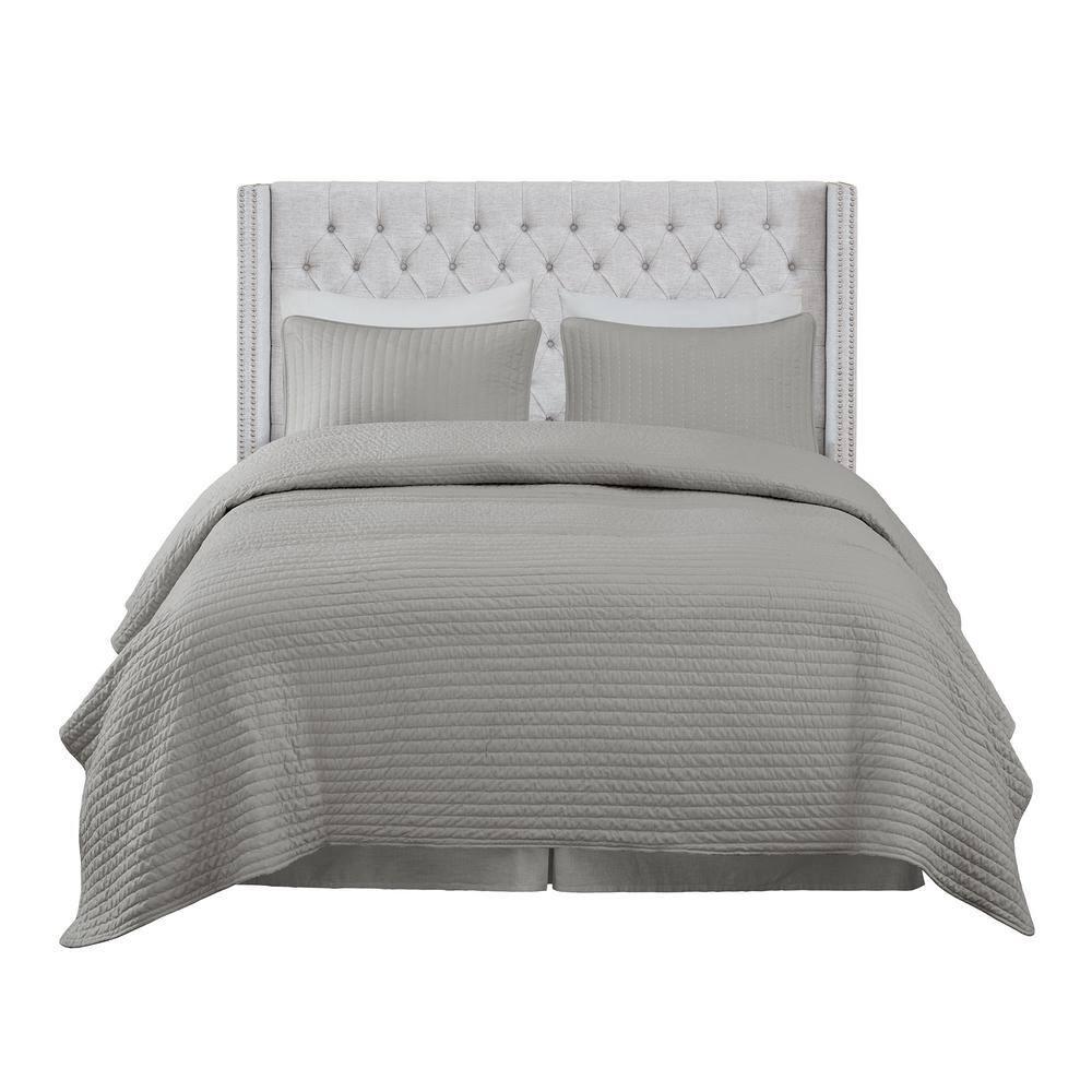 Amelia Upholstery Headboard Grey Queen