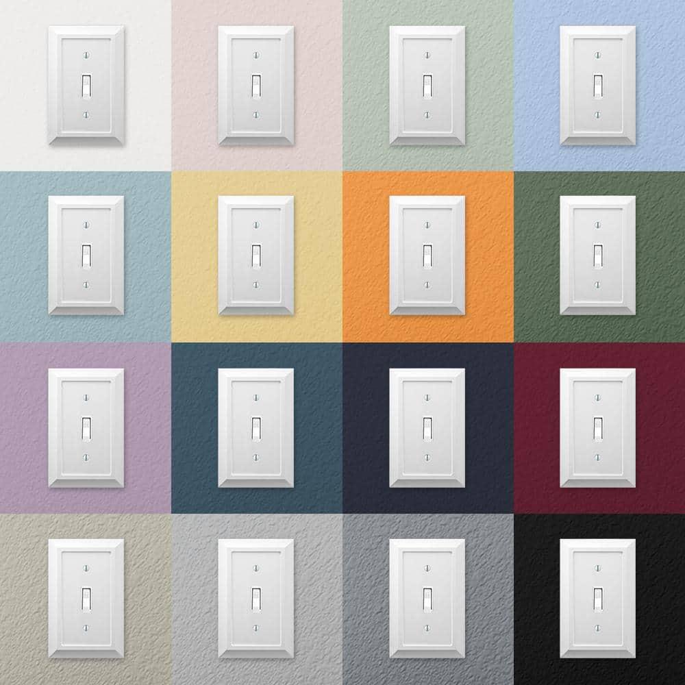 Deerfield No Subject 4 - Gang Toggle Light Switch Standard Wall Plate