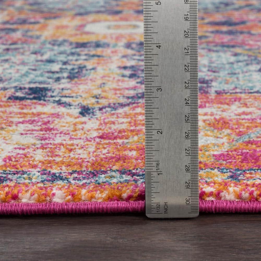 Livabliss Harput Vintage Medallion Runner Area Rug,2'7" x 7'3",Burnt Orange