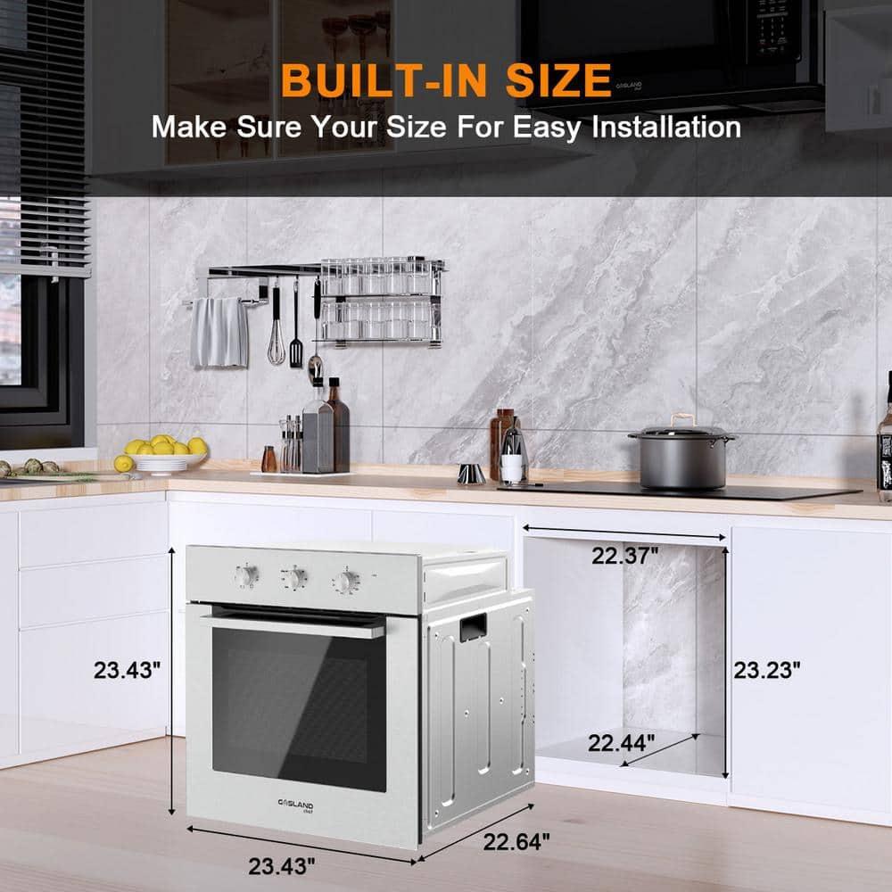 GASLAND 24" 2.3 cu. ft. Electric Single Wall Oven With 6 Cooking Functions ES606MS