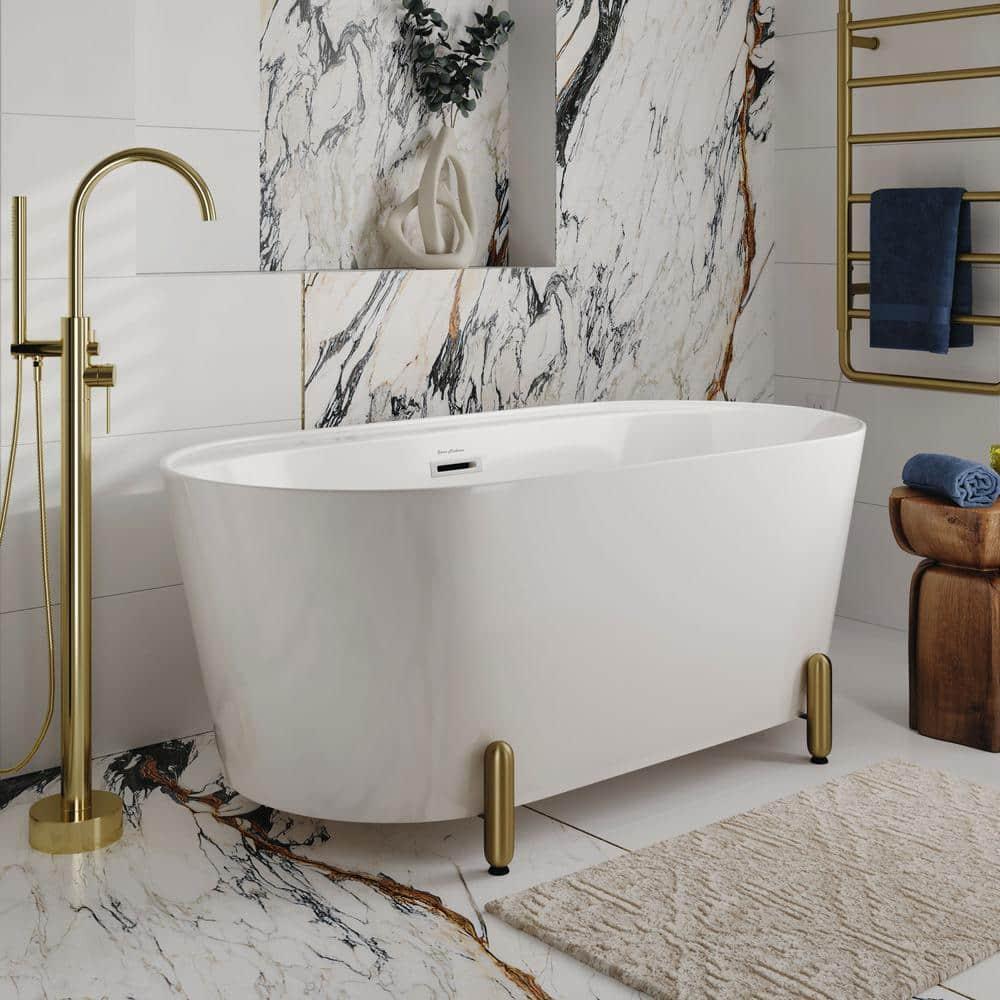 Swiss Madison Monaco 59" Freestanding Bathtub With Matte Black Stand SM-FB1002BG