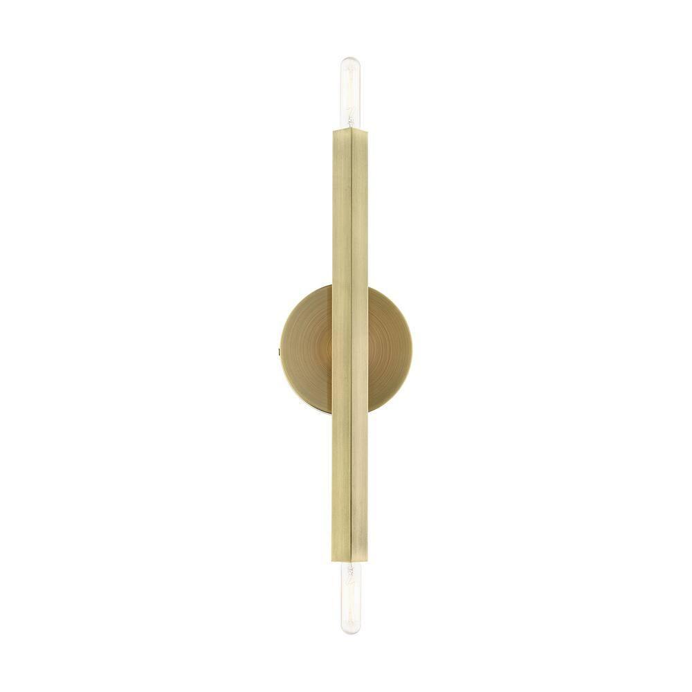 Livex Lighting Moco 2 - Light Wall Light in  Antique Brass