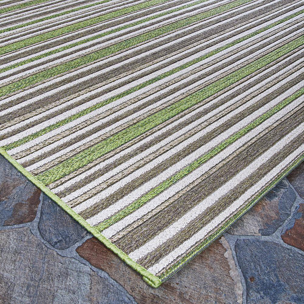 Couristan Cape Brockton Indoor / Outdoor Area Rug, Hunter Green-Brown, 2' x 3'7"