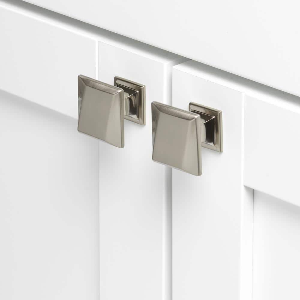 GlideRite Hardware Giana Collection 1 1/4" Length Square Knob Multipack (Set of 10)