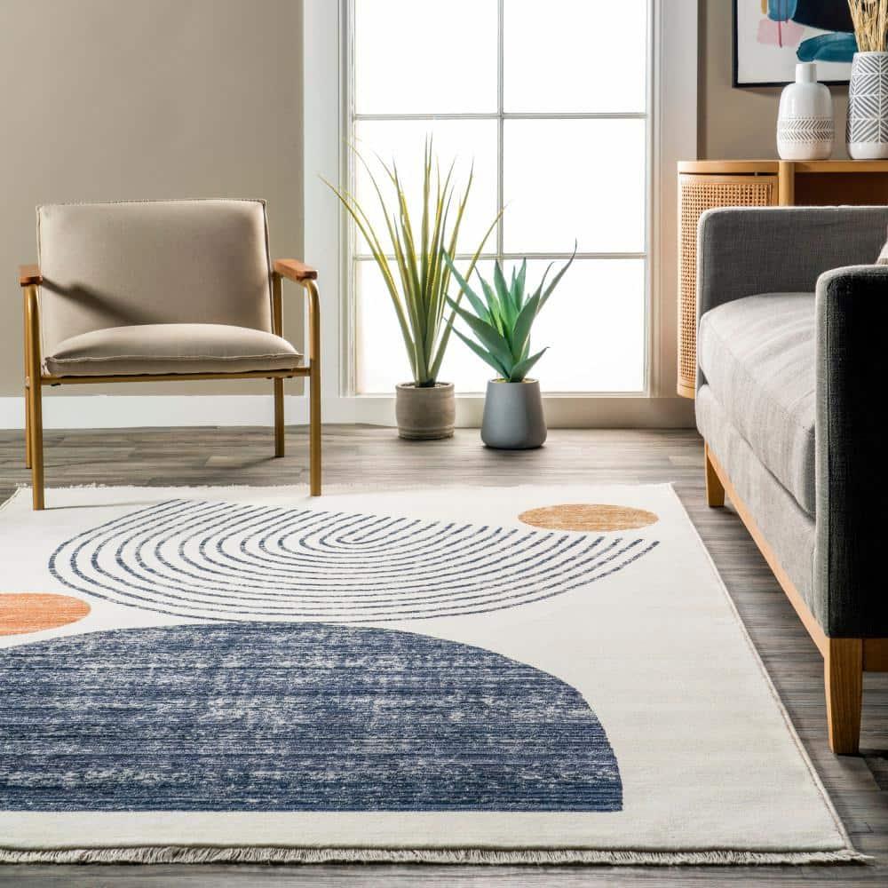 Nuloom Bevin Abstract 4x6 Indoor Area Rug for Living Room Bedroom Dining Room Kitchen, Beige/Multicolor