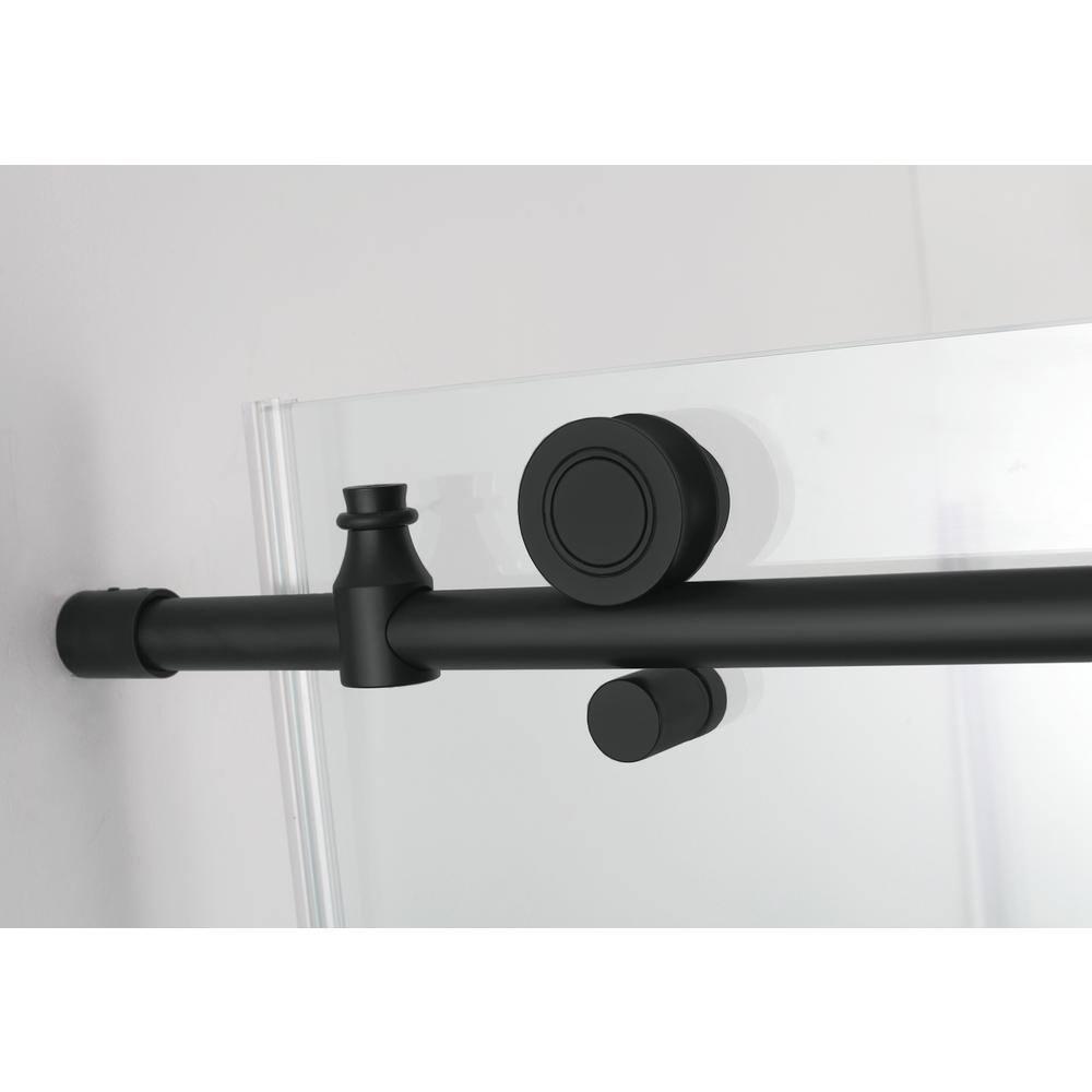Coraline XL 44" W x 80" H Single Sliding Frameless Shower Door