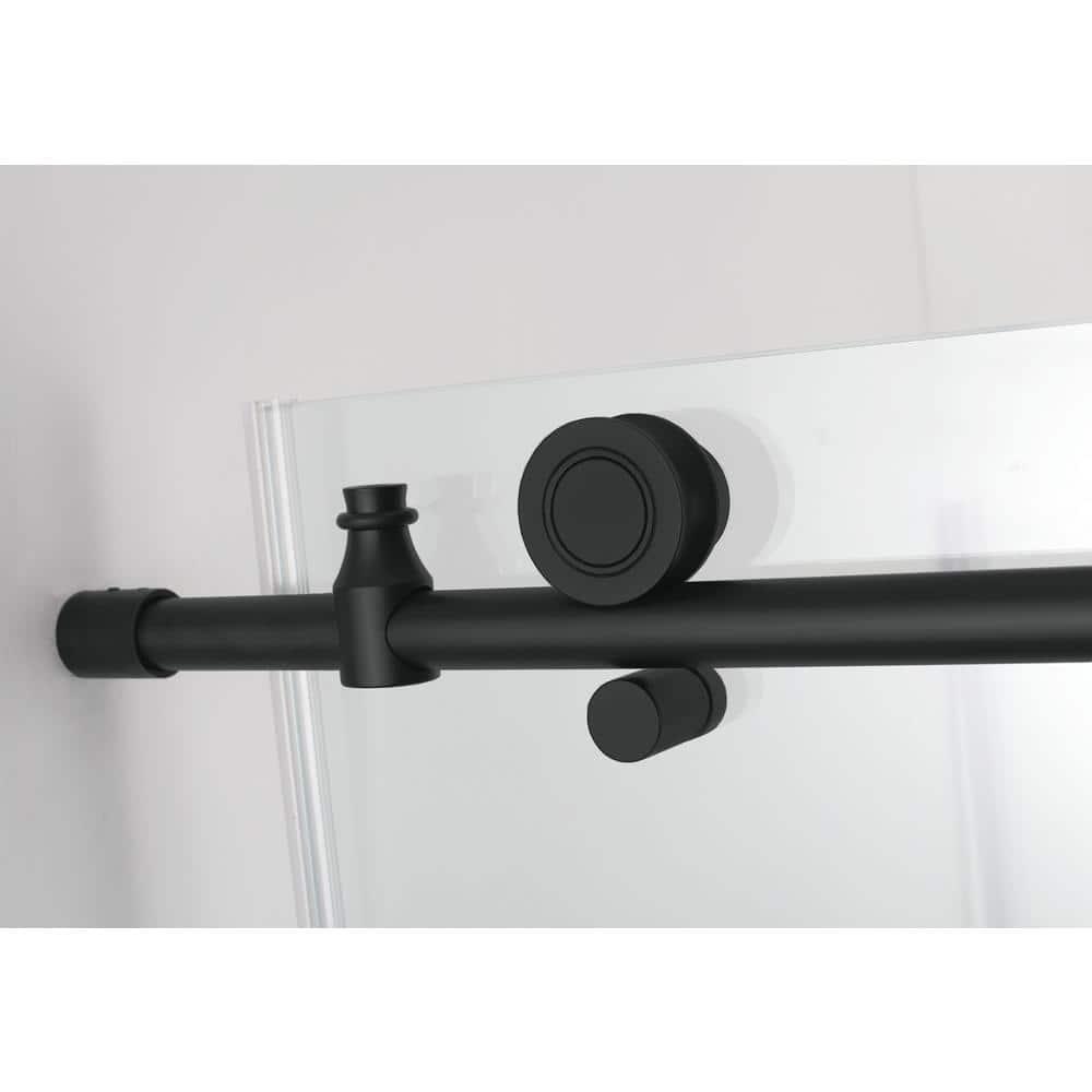 Coraline XL 44" W x 80" H Single Sliding Frameless Shower Door