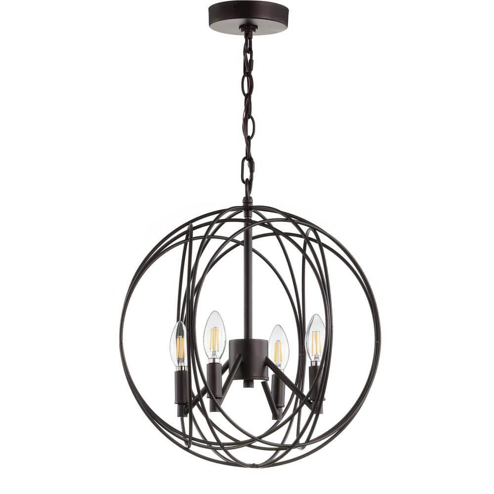 Cason 4 Light 15.75" Pendant - PND4055 - Brass - Safavieh