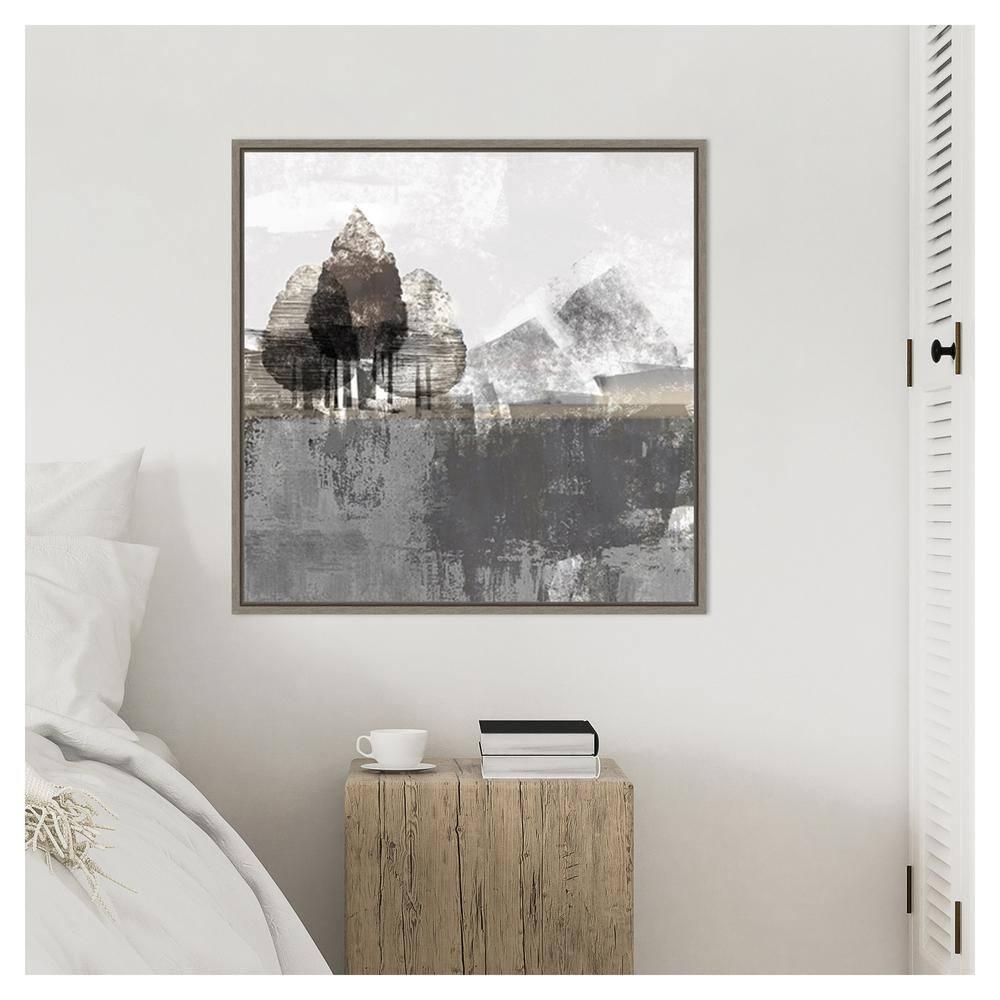 Amanti Art 30"x30" Textured Landscape by Northern Lights Framed Canvas Wall Art Print