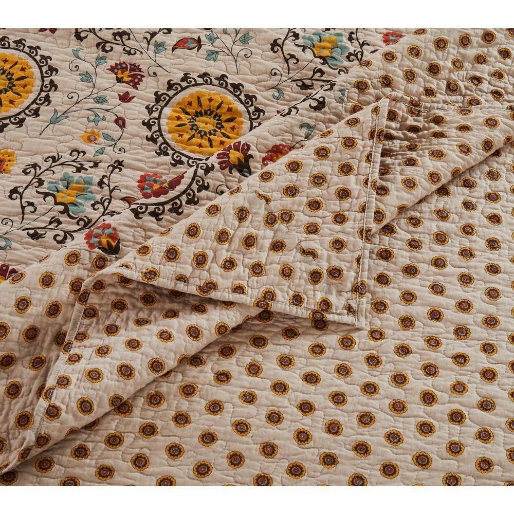 Andorra Medallion Cotton Reversible Quilt Set