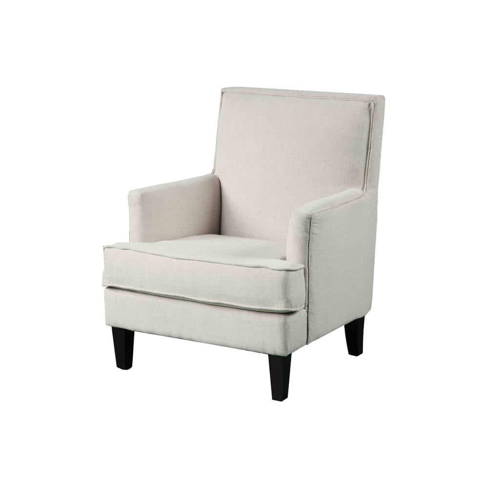 Best Master Furniture Saladin 30" Transitional Fabric Arm Chair in Beige