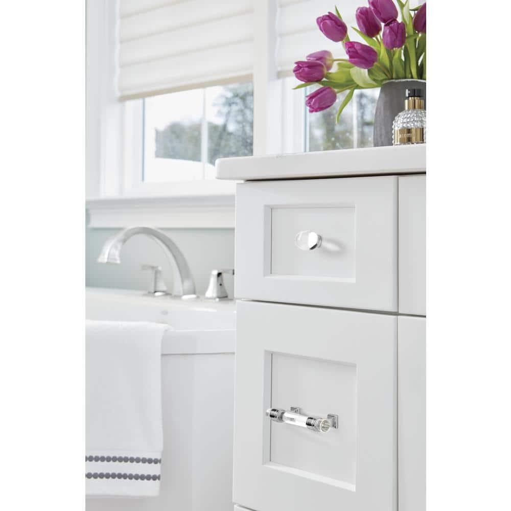 Amerock Glacio 3 inch (76mm) Center-to-Center Clear/Polished Chrome Cabinet Pull