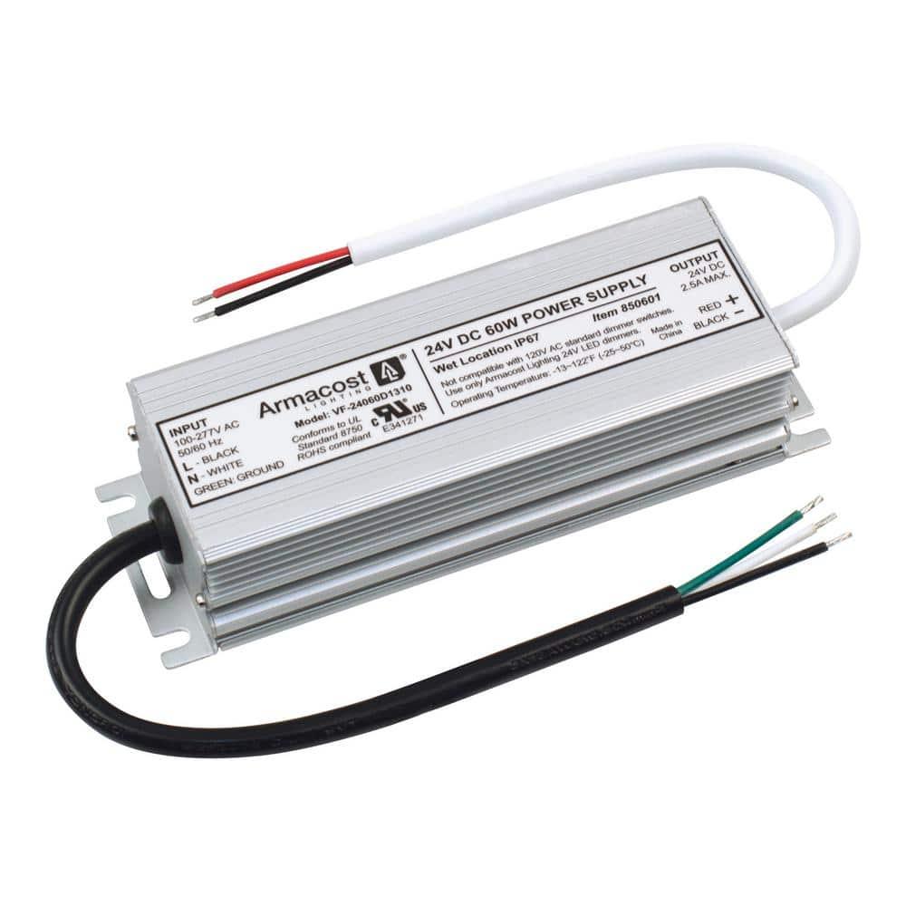 Armacost Lighting Standard Indoor/Outdoor LED Driver 24V DC, Electronic Transformer 850601