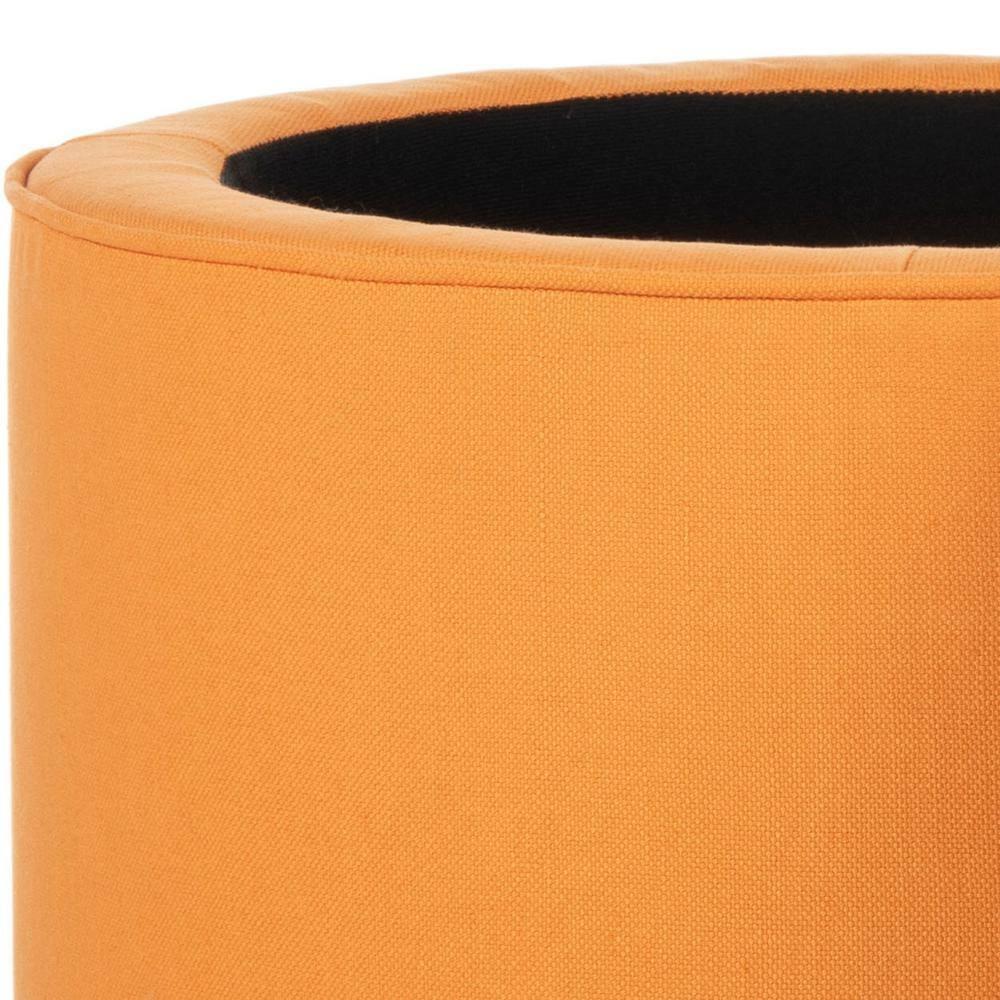 Amiela Tuffted Storage Ottoman - Tangerine - Safavieh