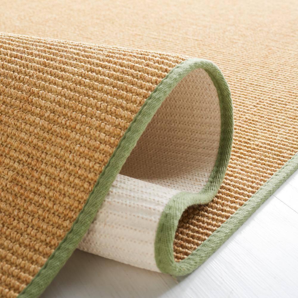 Martha Stewart Natural Fiber - MSR9501 - Indoor Power Loomed Area Rugs - Natural/Green - 5'x7'
