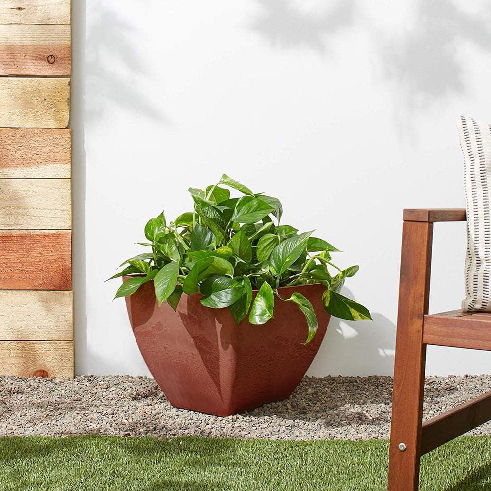 Simplicity Square 16 in. x 16 in. x 13 in. Terra Cotta PSW Pot