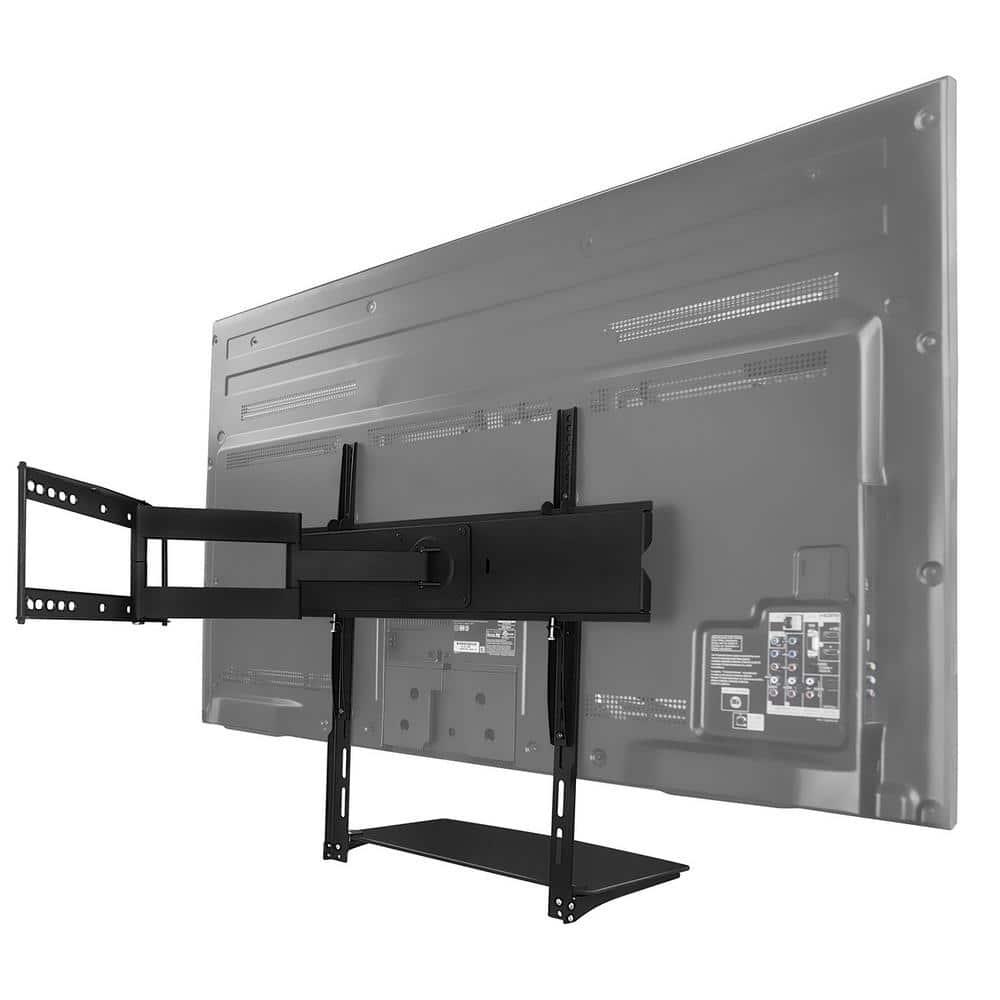 Mount-It TV Wall Mount Shelf Bracket Under TV for Cable Box, DVD Player, Stereo AV Components Shelf, Black