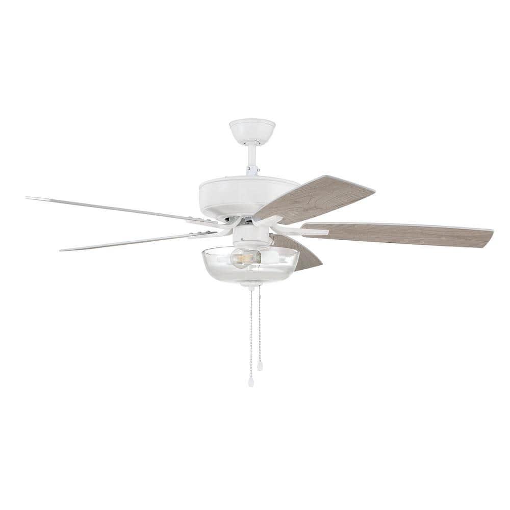 Pro Plus 101 Clear Bowl Light Kit 52'' Ceiling Fan with Light Kit