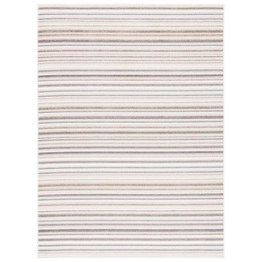 Cabana CBN323 Loomed Indoor Area Rug - Ivory/Grey - 8'x10' - Safavieh