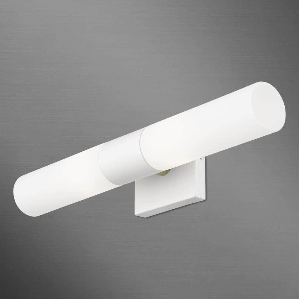 Livex Lighting Textured White ADA 2-Light Vanity Sconce