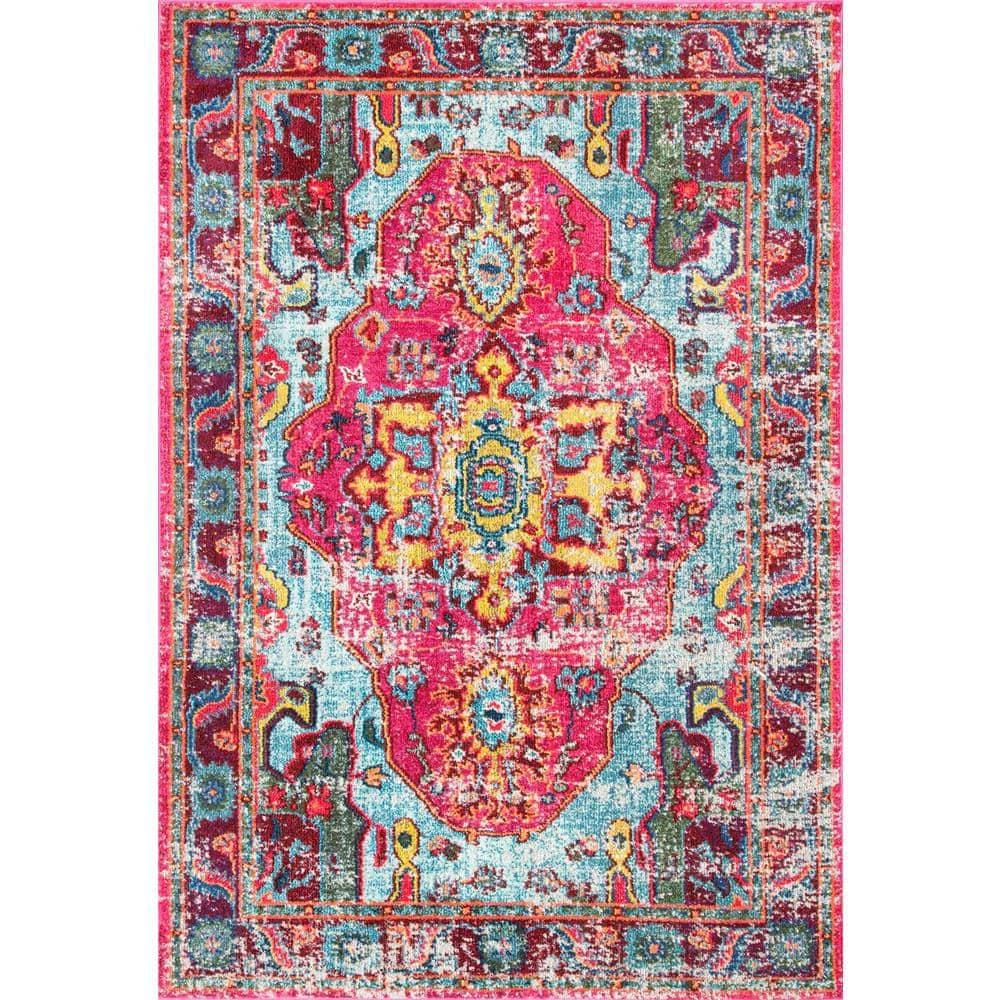 10'x14' Vintage Corbett Area Rug Silver - nuLOOM: Traditional Medallion, Low Pile, Machine Made, Indoor Use