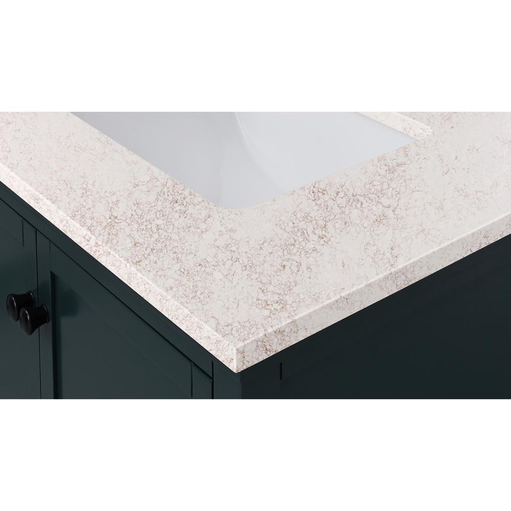 61'' Quartz Double Bathroom Vanity Top with Sink