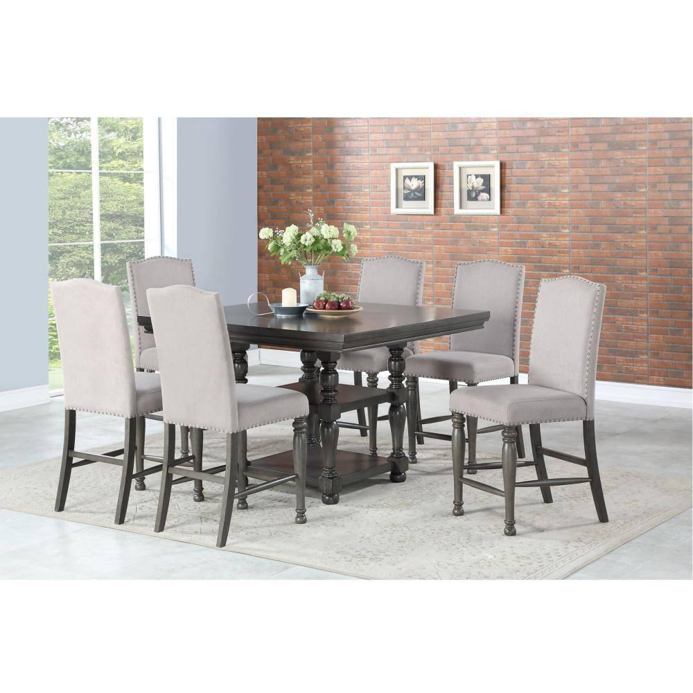 Steve Silver Caswell Distressed Harbor Grey Counter Table