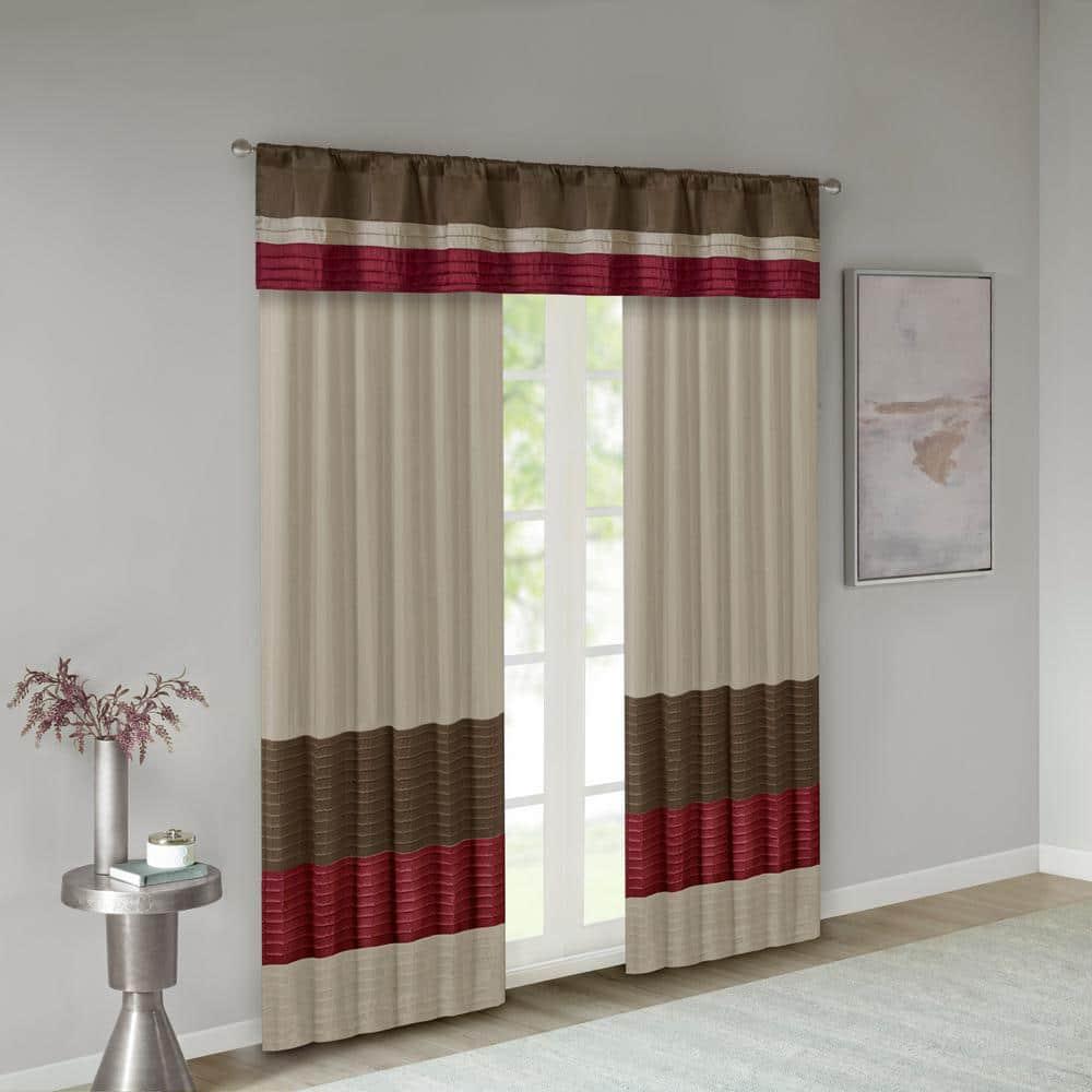 Madison Park Amherst Polyoni Pintuck Single Window Valance
