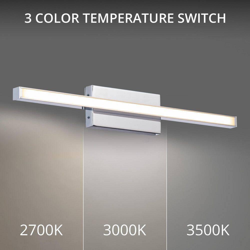 WAC Lighting Parallax 24" LED 3000K Aluminum Bathroom Vanity Light in Chrome