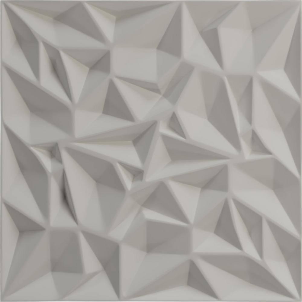 19 5/8"W x 19 5/8"H Leto EnduraWall Decorative 3D Wall Panel, Universal Pearl Metallic Sea Mist (Covers 2.67 Sq. Ft.)